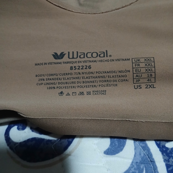 Wacoal 852226 Flawless Comfort Wire Free Crop size 2XL color nude - Picture 3 of 3